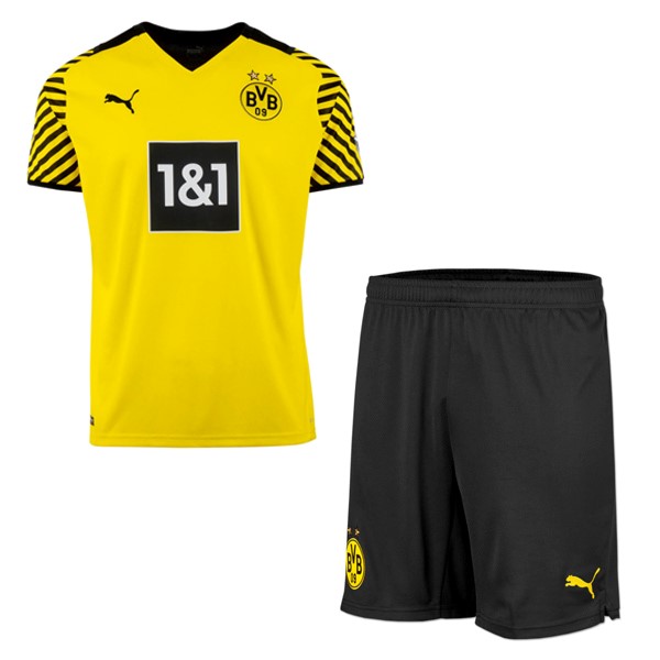 Camiseta Borussia Dortmund Replica Primera Ropa Niño 2021/22 Amarillo